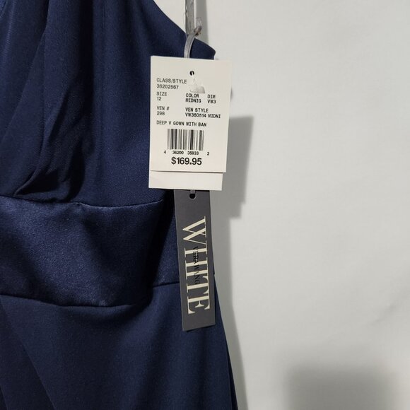 white by Vera Wang Navy Blue Formal Dress - Size 12 - Picture 4 of 13